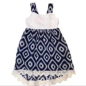 NWOT Youngland Navy/White Dress